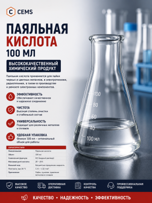 Паяльная кислота 100 мл — купить в Алматы