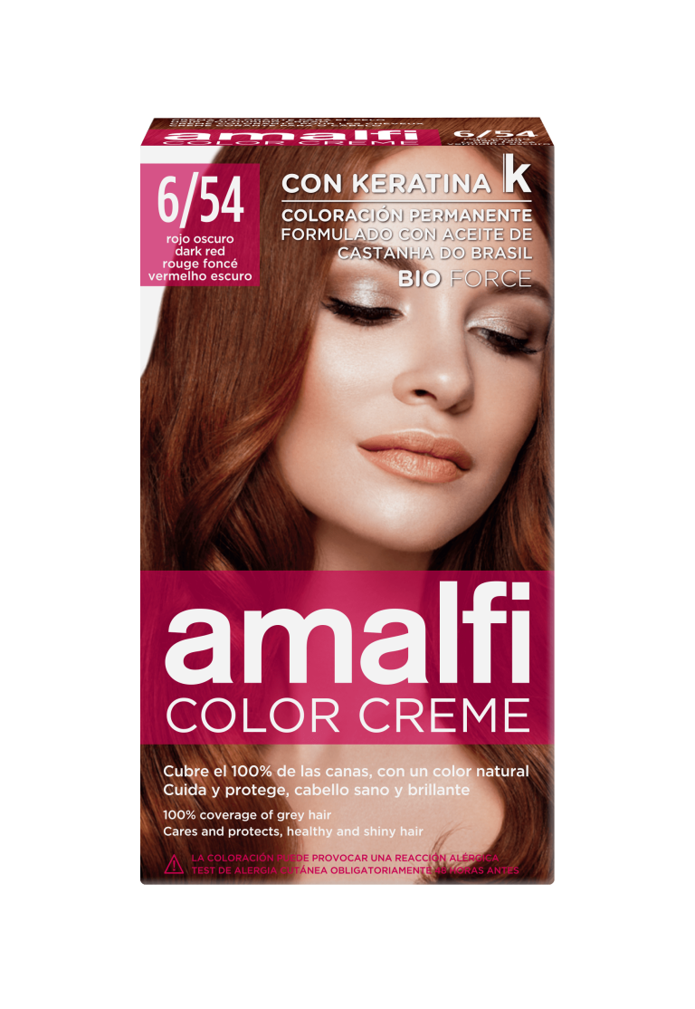 AMALFI КРАСКА ДЛЯ ВОЛОС 6/54 ТЕМНО-КРАСНЫЙ DARK RED — купить в Алматы