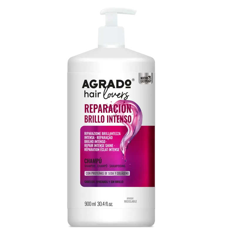 AGRADO шампунь для поврежденных волос придает интенсивный блеск 900мл — купить в Алматы