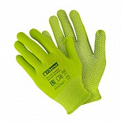 Перчатки «Для садовых работ: МИКРОТОЧКА», полиэстер, ПВХ-точка, микс цветов в и/у, 9(L), Fiberon — купить в Алматы