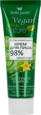 B.J.Active Nature Vegan Крем для лица Отбеливающий с экстрактом огурца и лимона 85 мл — купить в Алматы