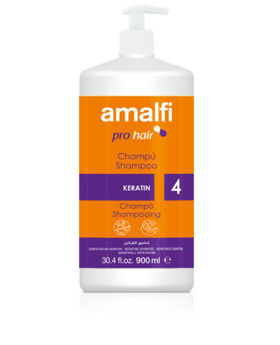AMALFI шампунь Профессиональный Кератиновый "Keratin",для всех типов волос 900мл — купить в Алматы