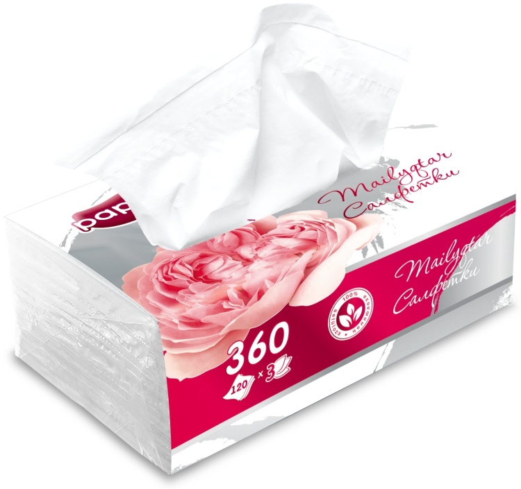 Салфетки бумажные 127*200 мм Papirone pion 360 — купить в Алматы